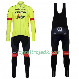 Cykeltøj Langærmet + Bib Cykelbukser 2018 Trek-Segafredo N002
